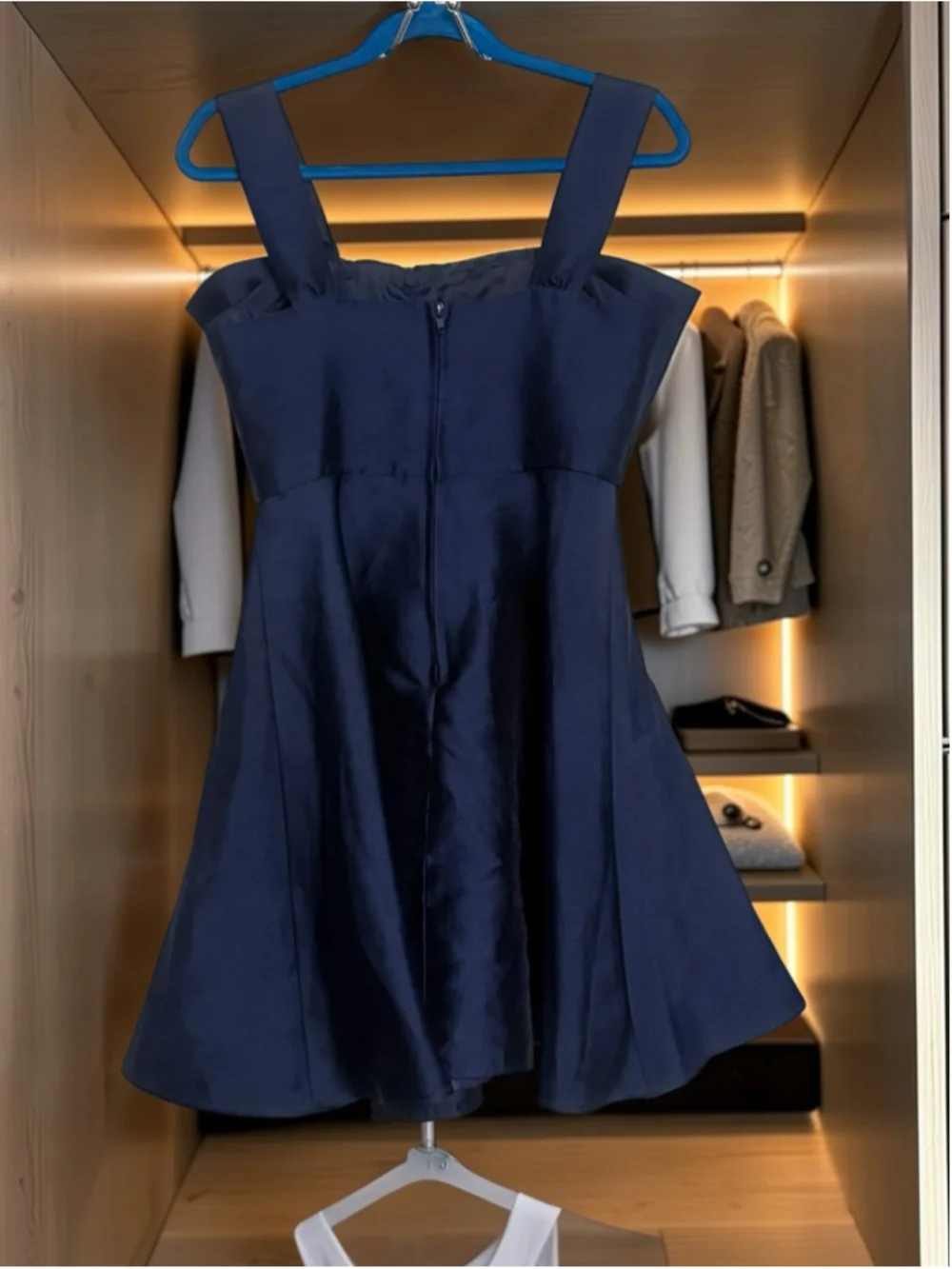 Rare Editions Girls Size 7 Navy Satin Bow Party Top Tunic Tulle Ruffle Y2K